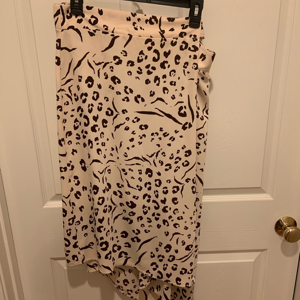 Nine West Animal Print Midi Skirt